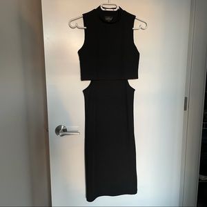 Topshop Fitted Midi Dress